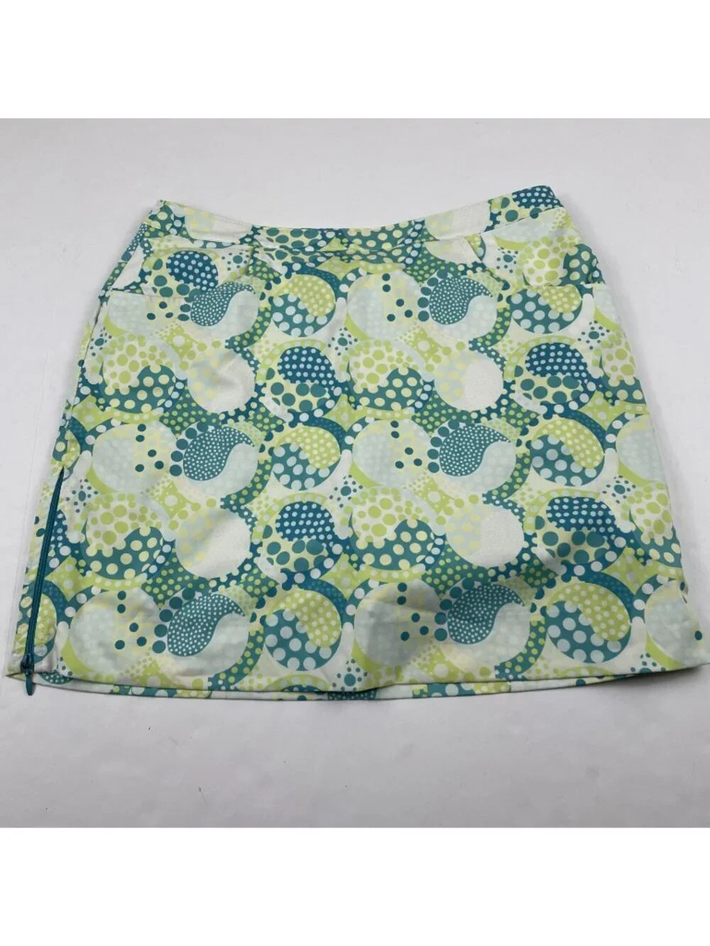 Bette & Court Skort Women’s 10 Side Zip Front/Back Pocket Green Golf Sport